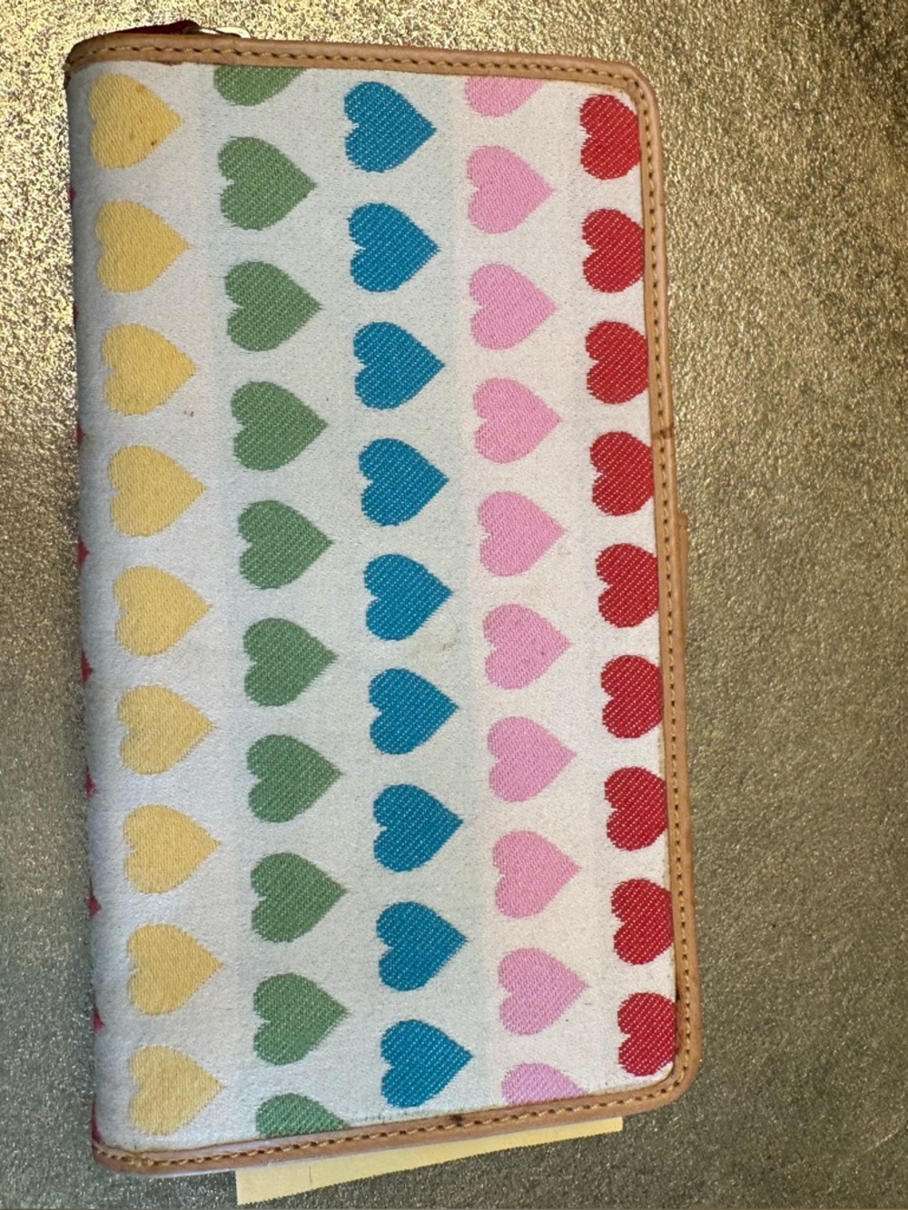 Dooney and Bourke Vintage Logo Rainbow Heart Wallet Y2K VGUC - Picture 2 of 6